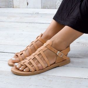 Leather Handmade Gladiator Sandals from Greece